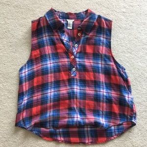 Flannel Tank Top